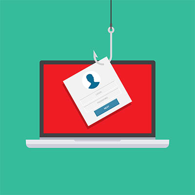 Phishing attempts on email graphic
